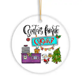 OrnamentallyYou - Santas Favorite Cashier Christmas Ornament Appreciation Gift for Clerk - Multi-colored