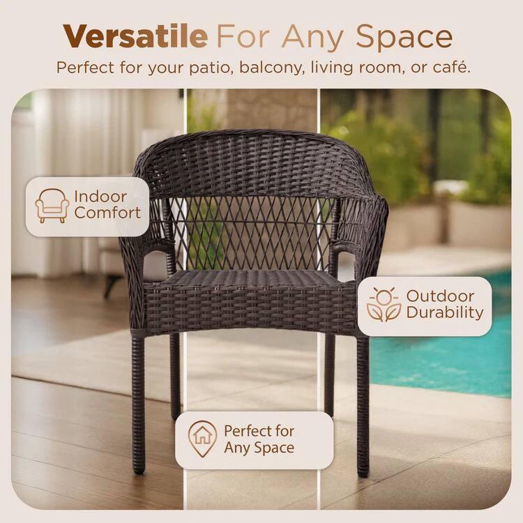 Versatile For Any Space  
Perfect for your patio, balcony, living room, or café.  

- Indoor Comfort  
- Outdoor Durability  
- Perfect for Any Space