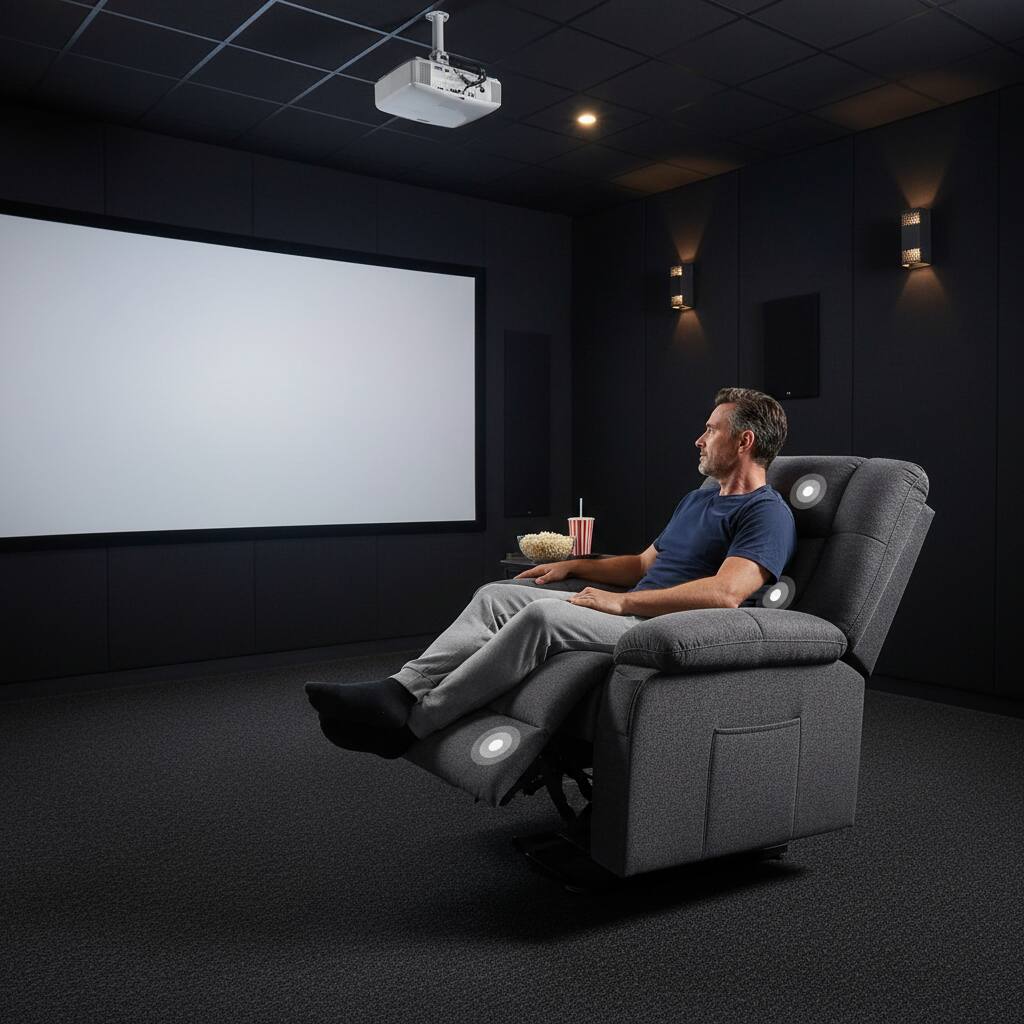 Alt View 4. AOITUN - Power Lift Recliner Chair for Elderly with Massage and Heat, Electric Stand Up Sofa Fabric Living Room Chair, Grey - Gray.