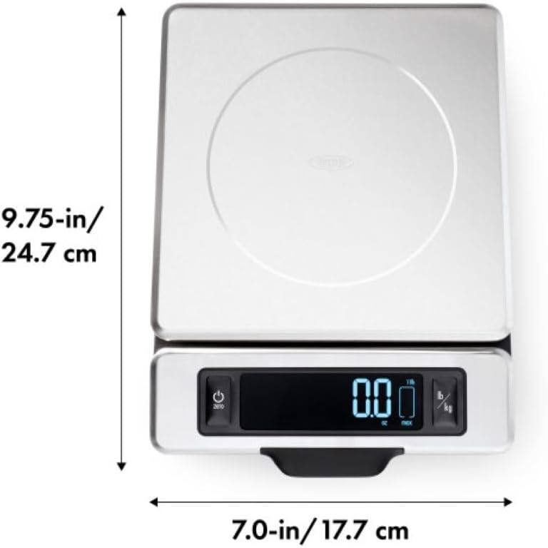 11 Kilogram Ruler OXO Good Grips 11 Pound Stainless Steel Kitchen Scale with Pull Out ...