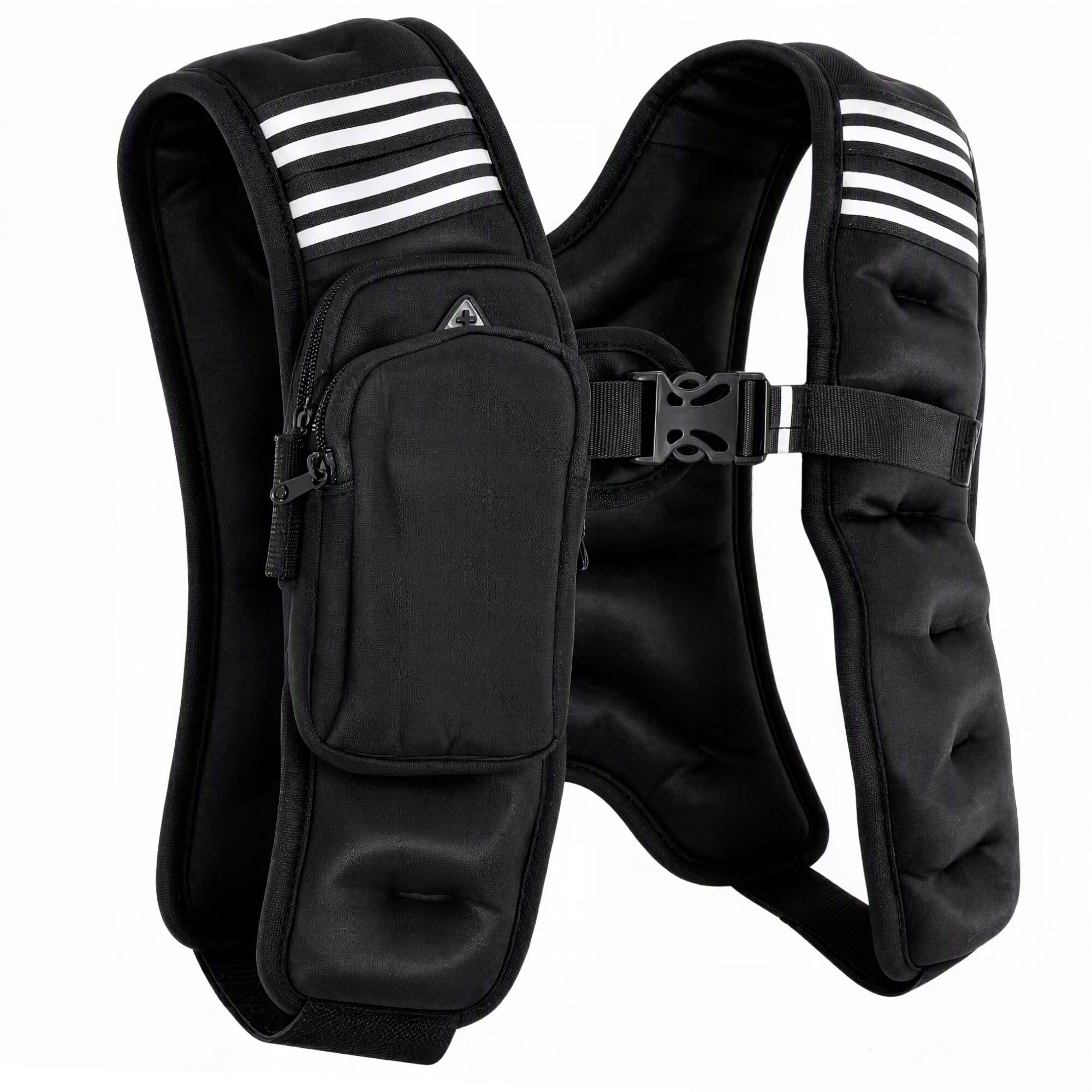 Alt View 4. BalanceFrom Fitness - BalanceFrom 6 lb Weighted Nylon Tactical Vest with Quick Release & Phone Pouch - Black.