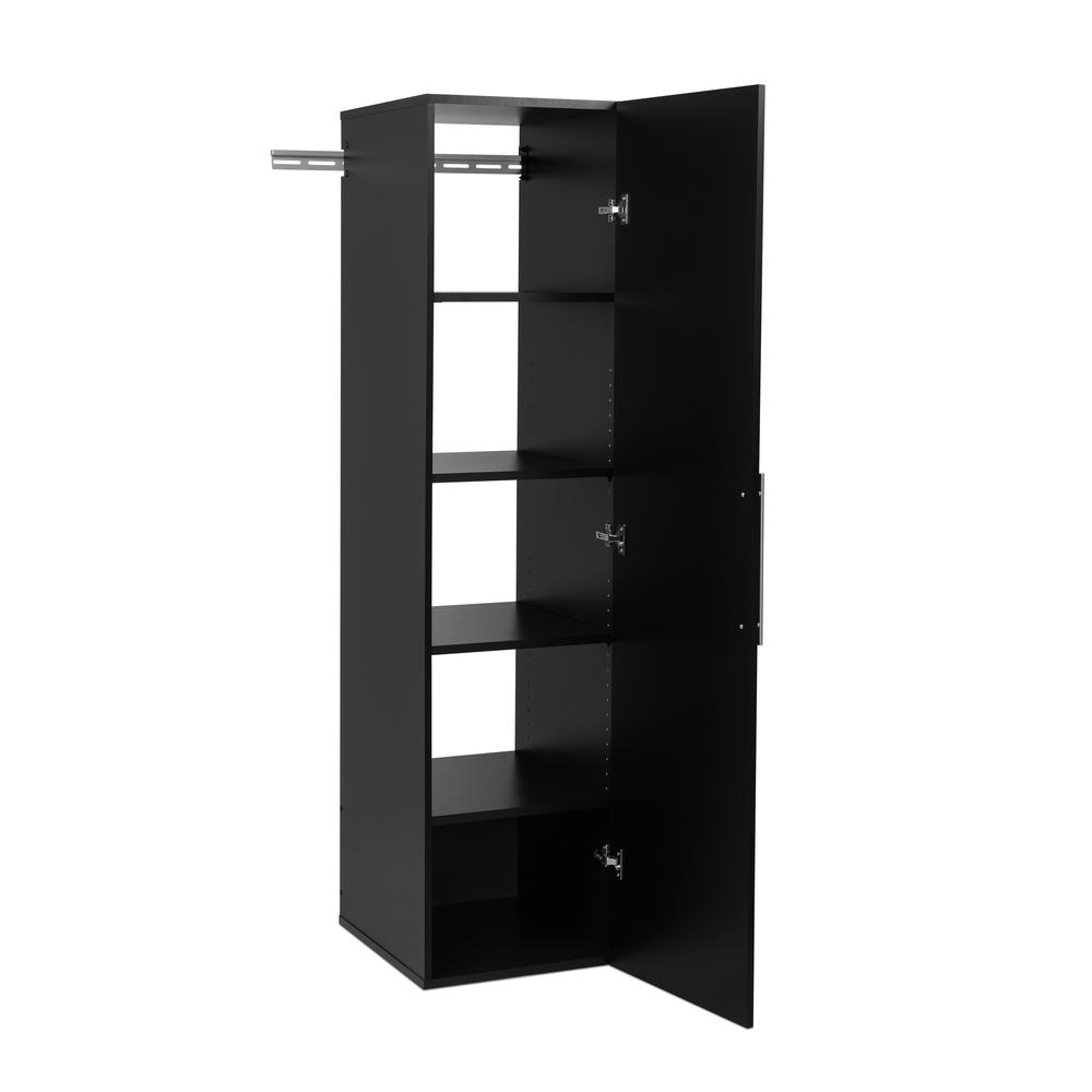 Alt View 1. Prepac - HangUps 18 inch Narrow Storage Cabinet, Black - Black.