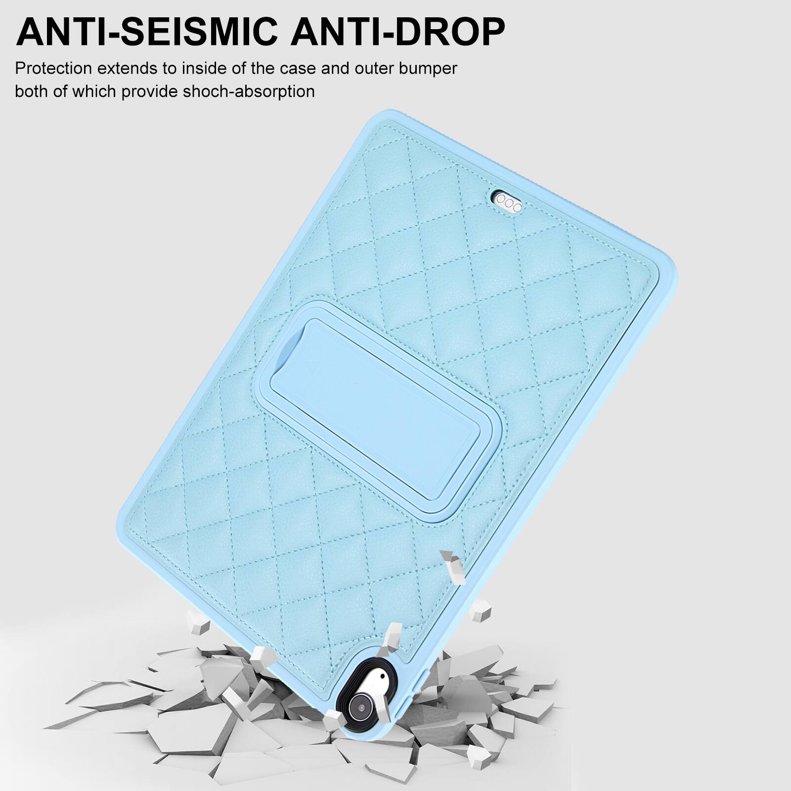 ANTI-SEISMIC ANTI-DROP  
Protection extends to inside of the case and outer bumper both of which provide shock-absorption