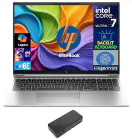 HP - EliteBook 860 Laptop 16.0 WUXGA (Intel Ultra 7 165U , 64GB DDR5, 2TB PCIe SSD, Intel Graphics, Win 11 Pro) - Silver