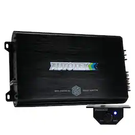 AutoTek - Street Machine 3600W Monoblock Car Audio Amplifier, Bass Knob, Equalizer - Black