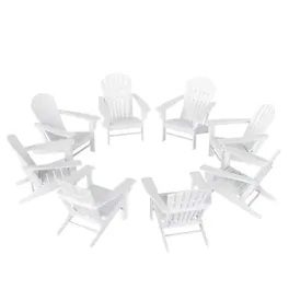WestinTrends - Dylan Outdoor Adirondack Chair (Set of 8) - White