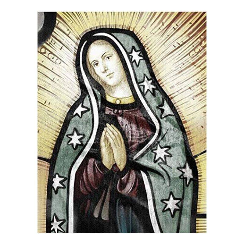 Angle. Noble House - Super Soft Mother Mary Oversized Microplush Religious Christian Themed 50" x 70" Throw Blanket - Mother mart.