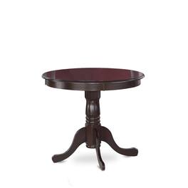East West Furniture - Antique Table 36" Round with Finish - Cappuccino
