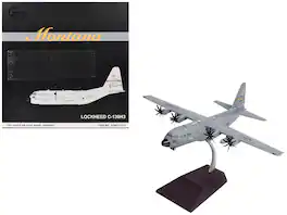 GeminiJets - Lockheed C-130H3 Hercules Montana ANG Great Falls ANGB USAF Transport Aircraft Gemini 200 Series 1/200 Airplane - Gray
