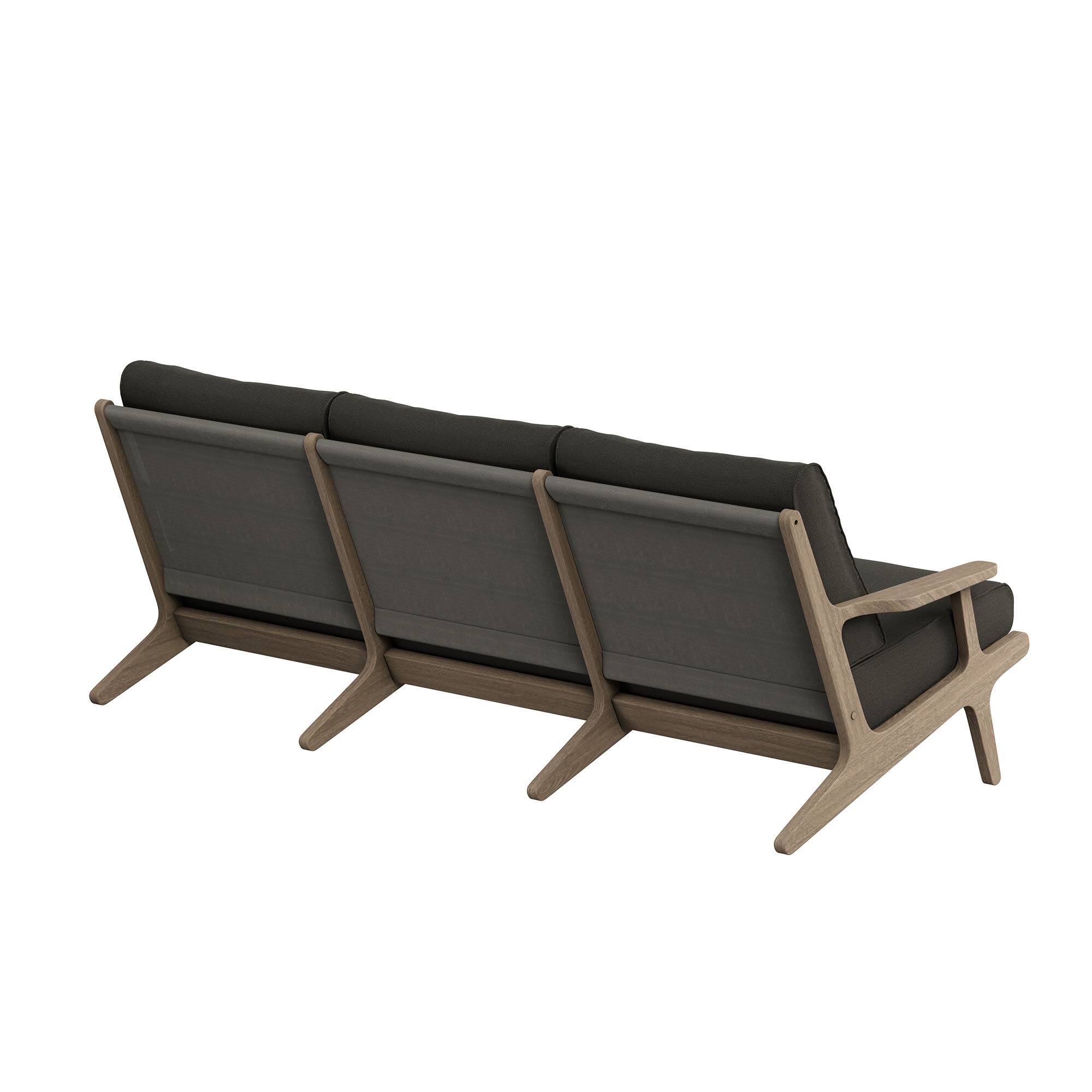 Alt View 4. Modway - Saratoga Outdoor Patio Teak Sofa by Modway - Weathered Gray Flint.