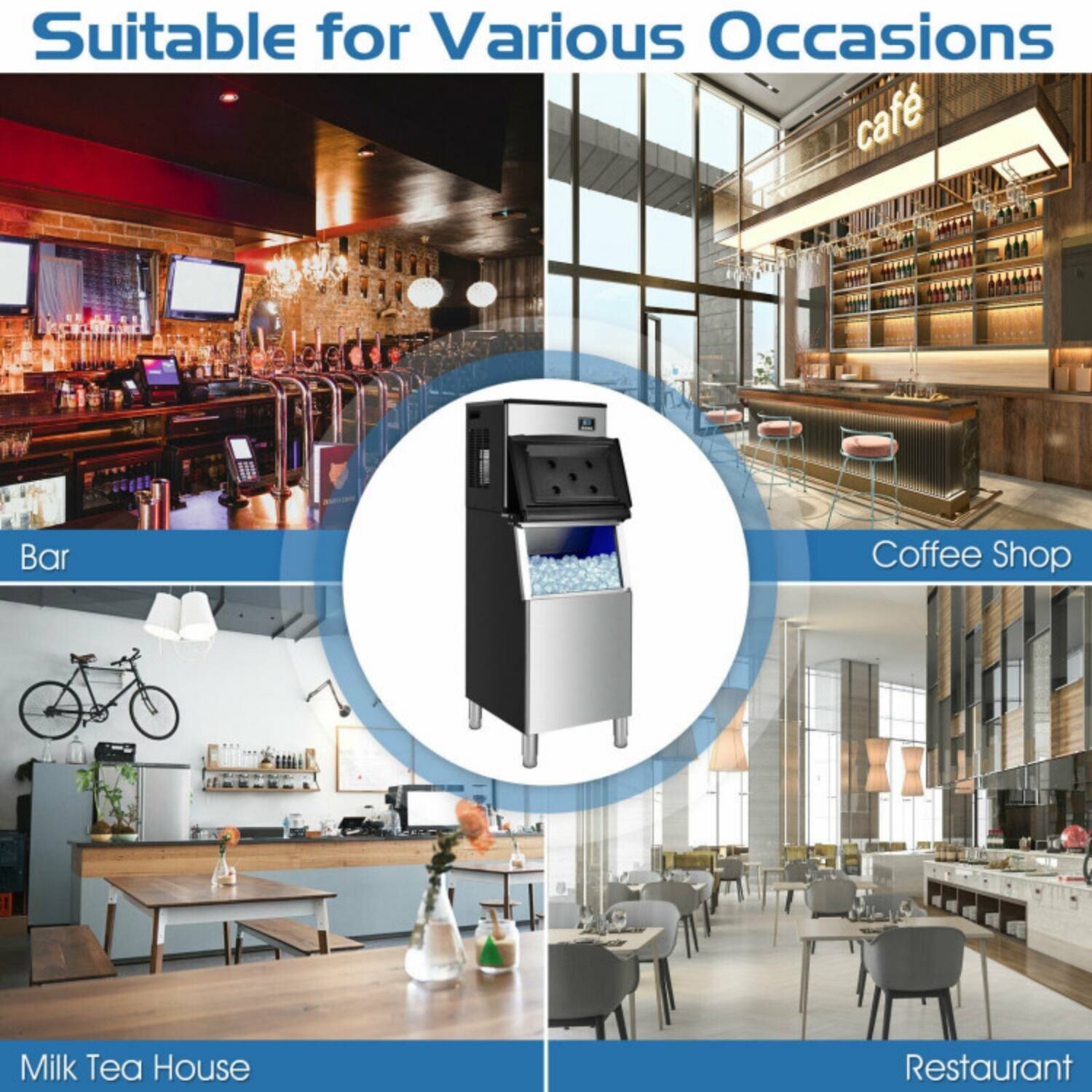 Suitable for Various Occasions

- Bar
- Coffee Shop
- Milk Tea House
- Restaurant