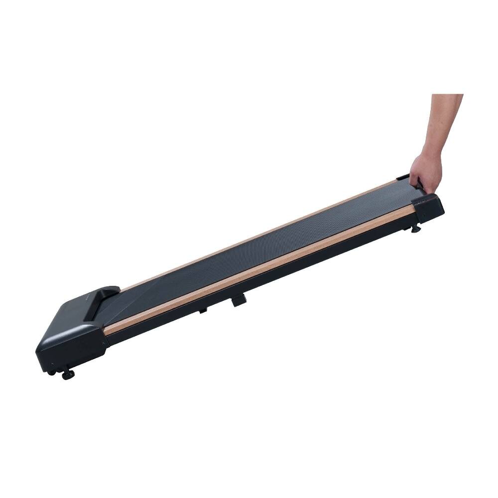 Alt View 10. Loheer - Loheer 2.25HP Under Desk Treadmill Portable Wood Walking Pad Compact Running Machine with Remote LED Display Black - Black.