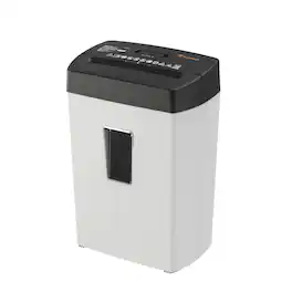 Bonsaii - 12-Sheet Cross Cut Paper Shredder - P-4 Security - 5.5 Gallon Bin with Handle - Overheat Protection - Home & Office - White & Black