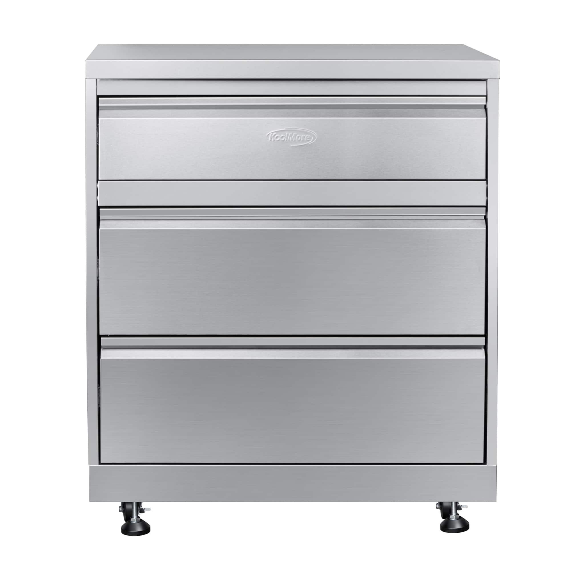Koolmore - 32 in. Stainless-Steel Outdoor Kitchen Cabinet with Three Drawers (KM-OKS-CAB3) - Stainless Steel