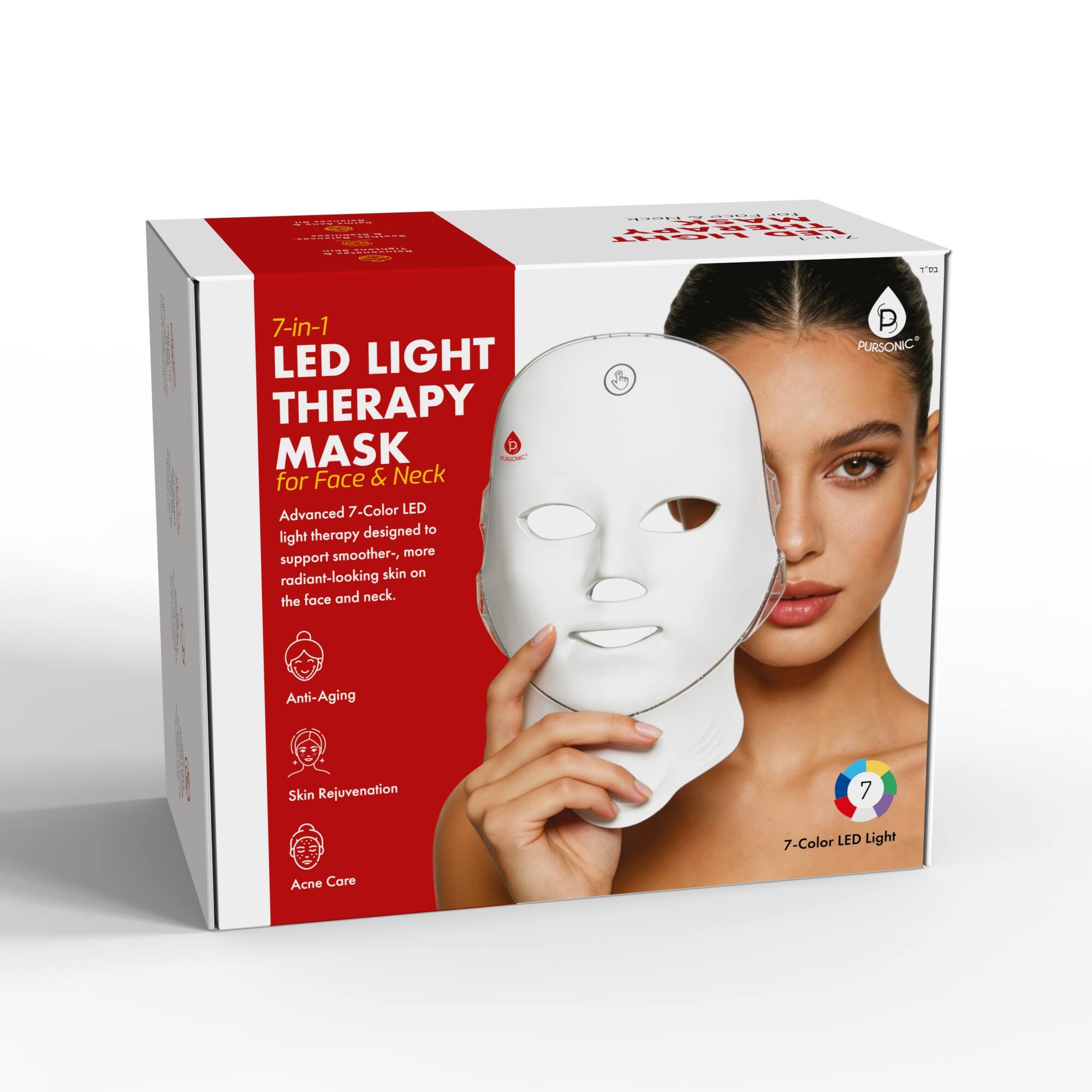 7-in-1 LED LIGHT THERAPY MASK for Face & Neck

Advanced 7-Color LED light therapy designed to support smoother, more radiant-looking skin on the face and neck.

Anti-Aging
Skin Rejuvenation
Acne Care

7-Color LED Light