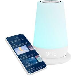 MOSZAR LLC - Rest+ Baby Sound Machine, Night Light, Alarm Clock, Portable, with Charging Base