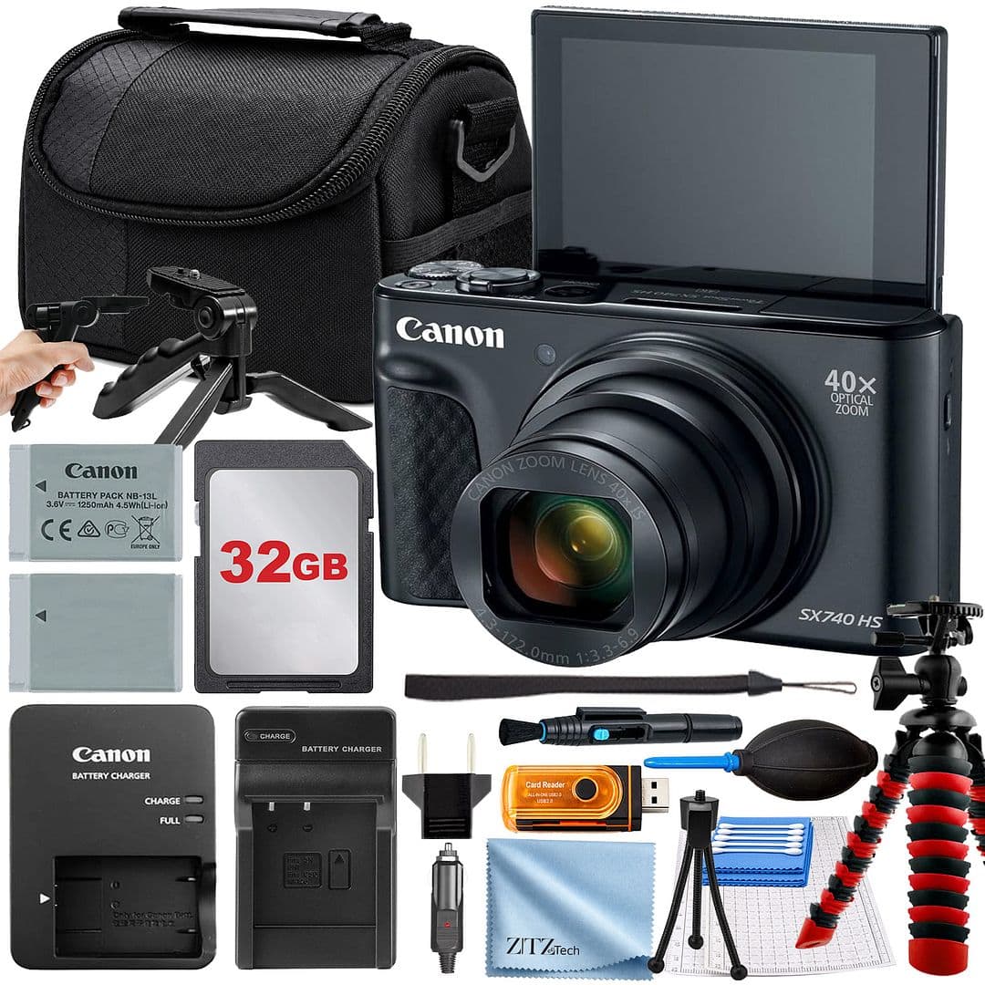 Canon ZOOM Canon LENS 3.6V BATTERY 1250mAh PACK 4.5Wh(Li-lor) NB-13L CANON 40 40x IS FORD 32GB 0mm 1:3.3-6.9

40x OPTICAL ZOOM SX740 HS

Canon BATTERY CHARGER

CHARGE BATTERY CHARGER

Card Reader

CHARGE

SC

FULL