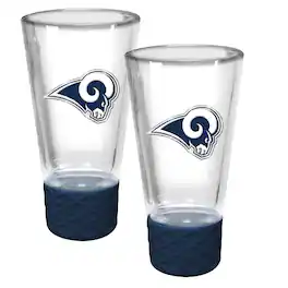 Great American Products - Los Angeles Rams 2-Pack 4oz. Cheer Shot Set with Silicone Grip - Blue