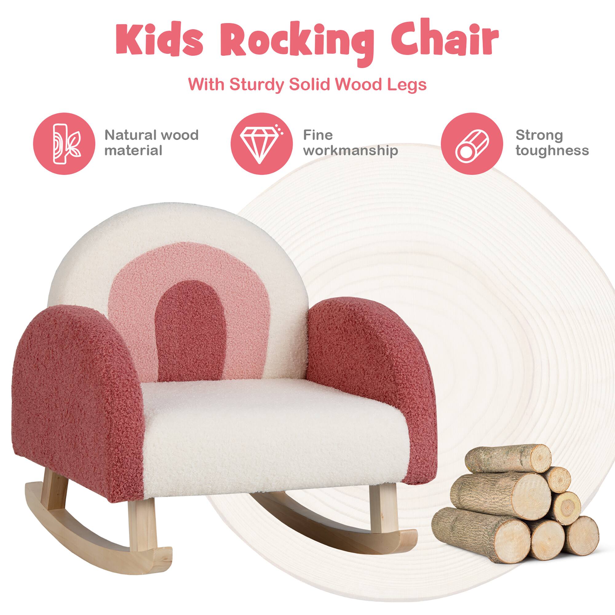 Kids Rocking Chair  
With Sturdy Solid Wood Legs  

- Natural wood material  
- Fine workmanship  
- Strong toughness