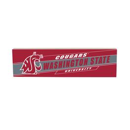 Evergreen Enterprises - Washington State Cougars 5" x 18" Shadow Logo Wood Mantle Sign - Multicolor