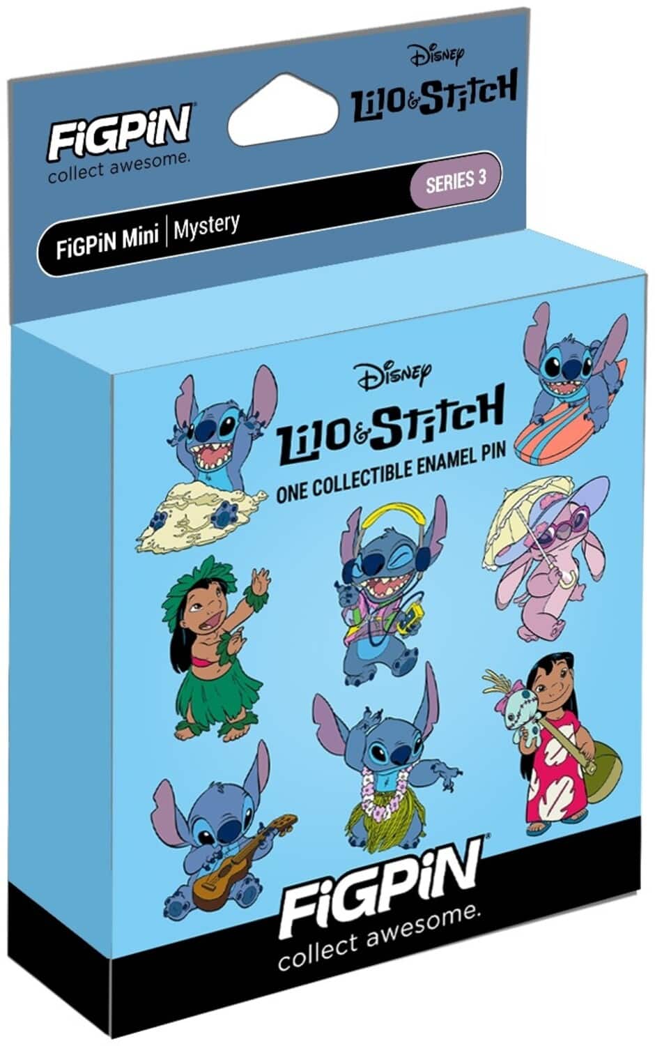 PopMarket - FiGPiN - Mystery Mini Pin - Lilo & Stitch Vacation - Series 3 - 1 Pin - COLLECTABLES - Multicolor