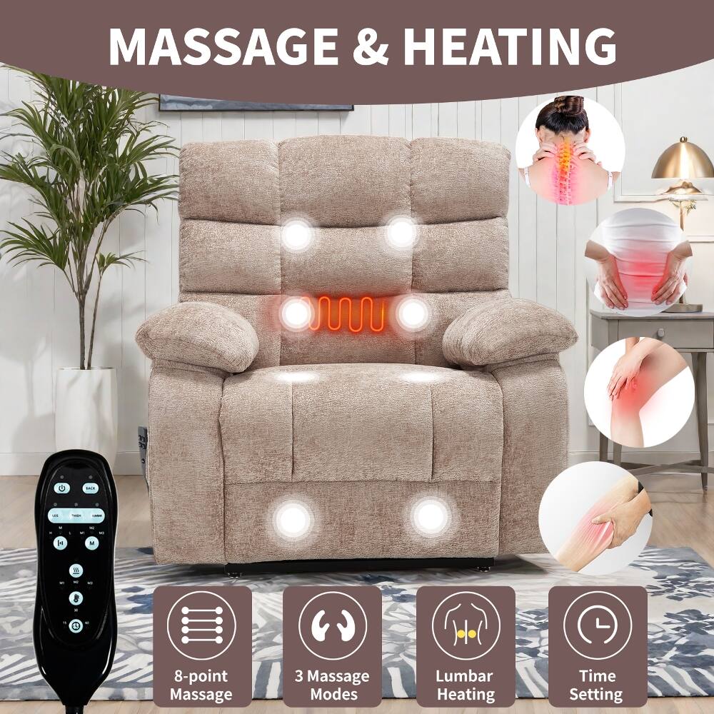 MASSAGE & HEATING

8-point Massage
3 Massage Modes
Lumbar Heating
Time Setting