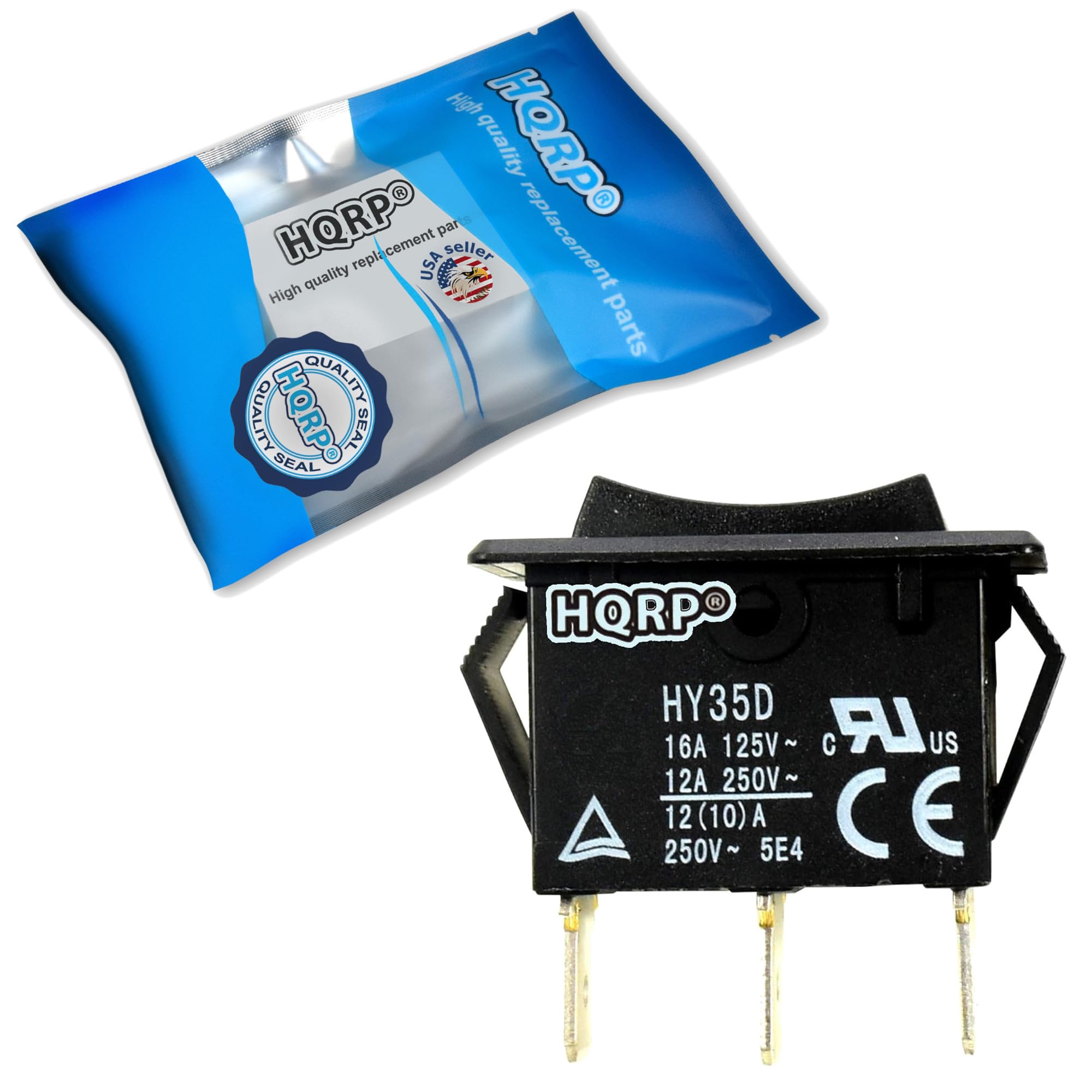 High quality replacement parts  
HQRP  
High quality replacement parts  
HQRP  
SEAL  
HY35D  
16A 125V~  
12A 250V~  
12(10)A 250V~  
5E4  
CE