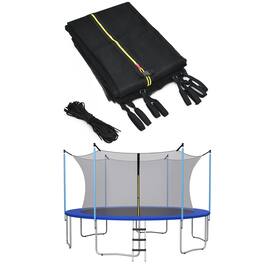 Gymax - 16FT Trampoline Replacement Safety Enclosure Net Weather-Resistant - Black