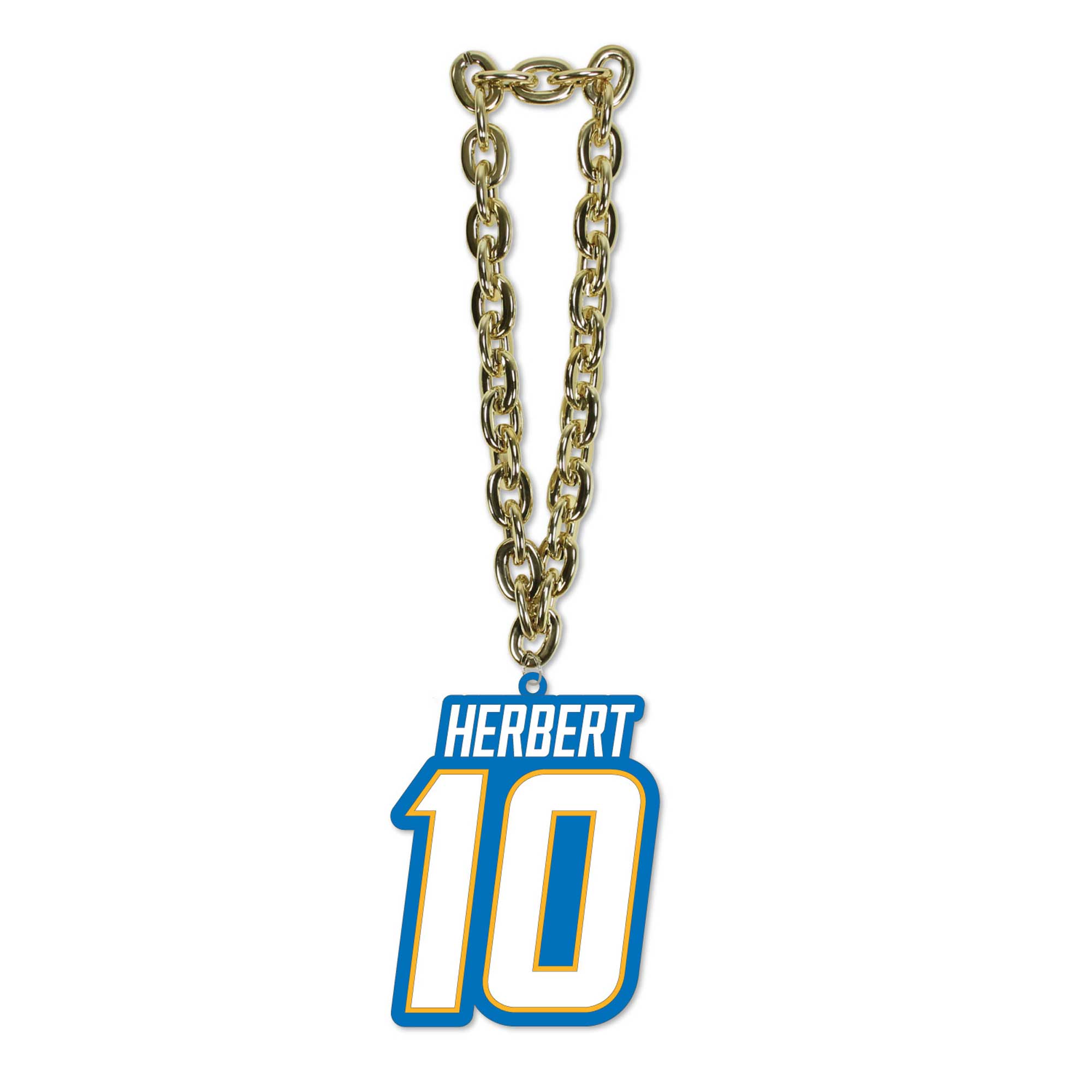 MOJO - Justin Herbert Los Angeles Chargers Player Fan Chain Necklace - Blue