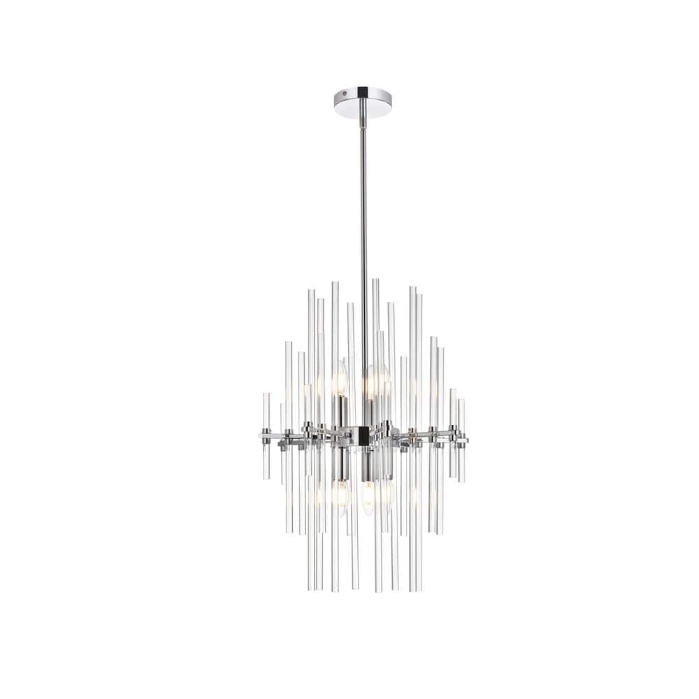 Elegant Lighting - Sienna 17 inch crystal rod pendant in - Chrome price history on PriceWatchPro