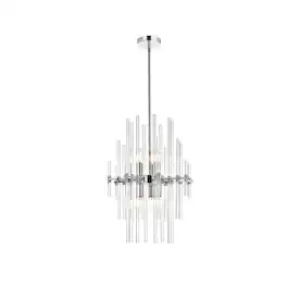 Elegant Lighting - Sienna 17 inch crystal rod pendant in - Chrome
