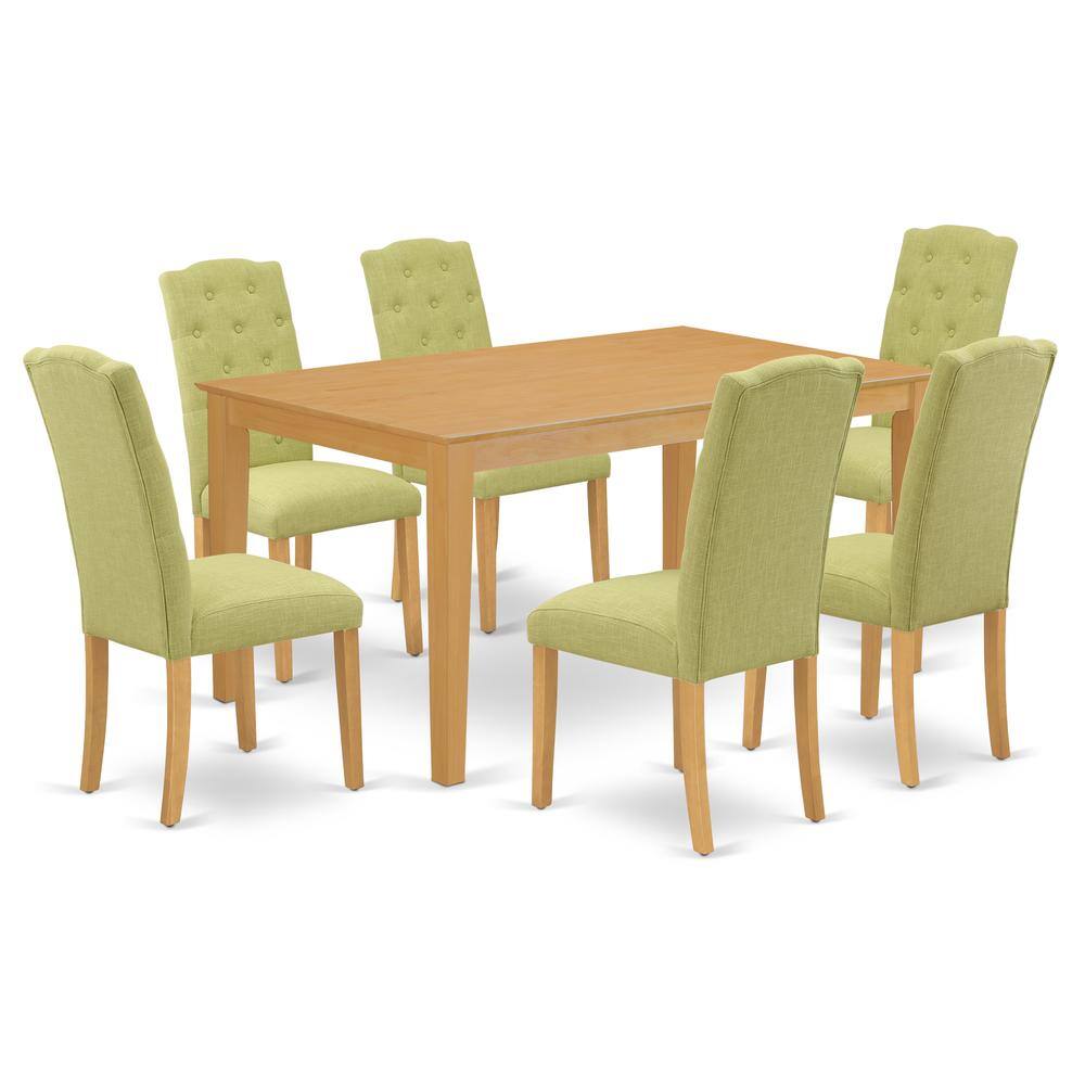 Back. East West Furniture - Dining Room Set Oak - Oak.