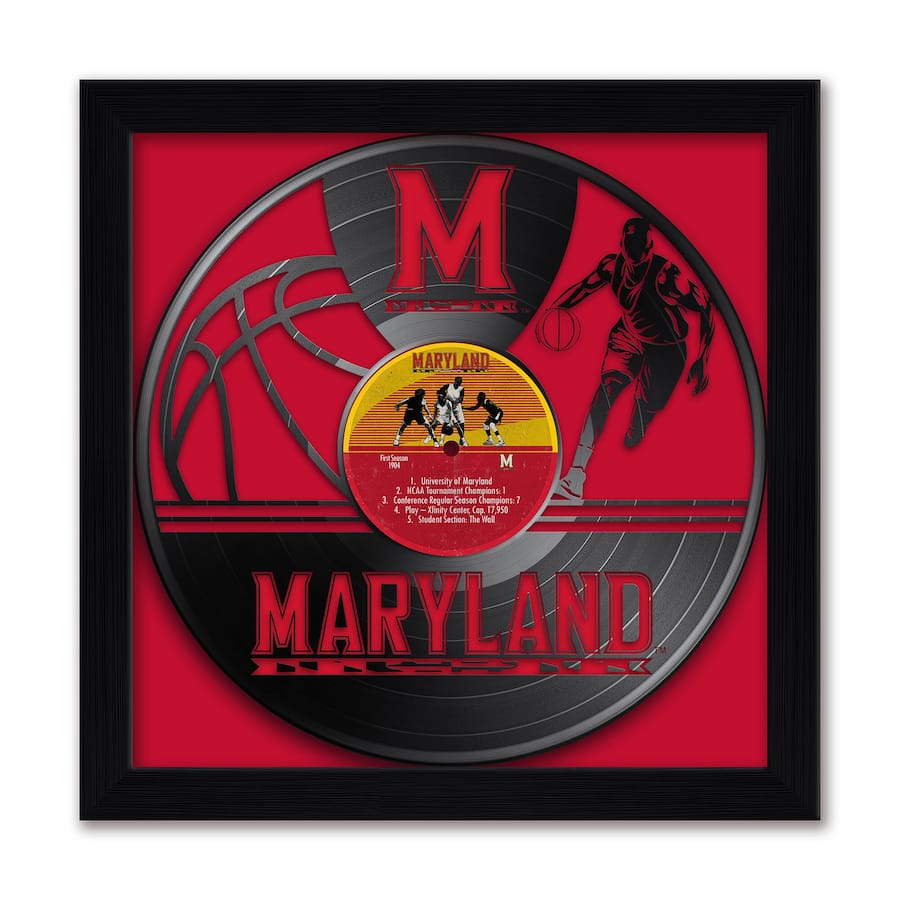 Sporticulture Maryland Terrapins Framed 13" x 13" Vinyl Record Art
