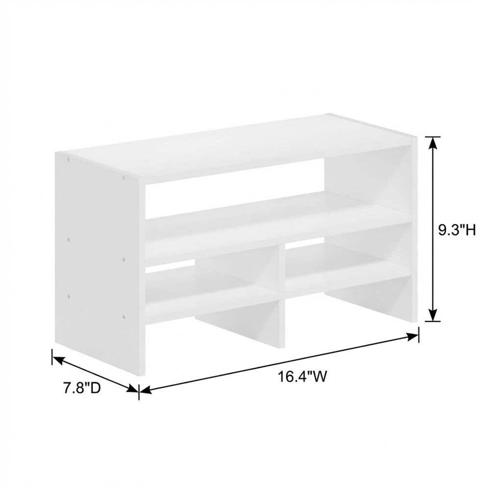 FurniFact - desk organizing shelf with multi-tier design and sturdy wood construction - White price history on PriceWatchPro
