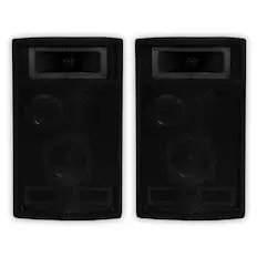 Front. Acoustic Audio by Goldwood - PA-500X Passive 800 Watt 3-Way Pair DJ PA Karaoke Studio Speakers - Black.