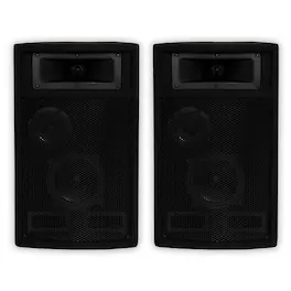 Acoustic Audio by Goldwood - PA-500X Passive 800 Watt 3-Way Pair DJ PA Karaoke Studio Speakers - Black