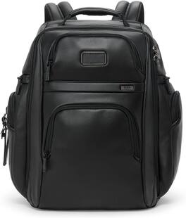 TUMI - Alpha Brief Pack Leather Backpack - Black