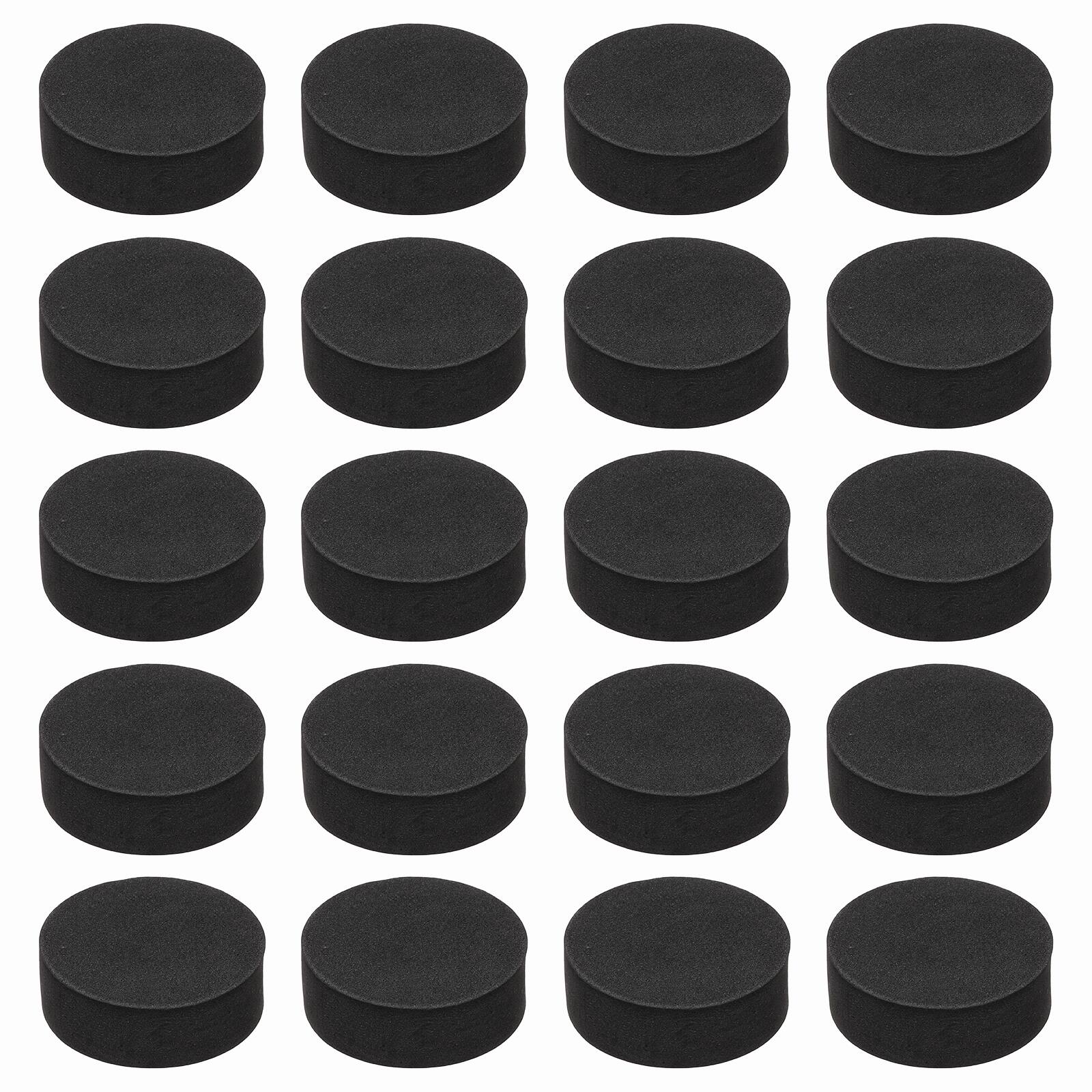 Front. Unique Bargains - Single Sided Speaker Isolation Pads 45x16mm Round EVA Acoustic Foam Anti-Vibration Feet for Speaker Subwoofer, 32pcs - Black.