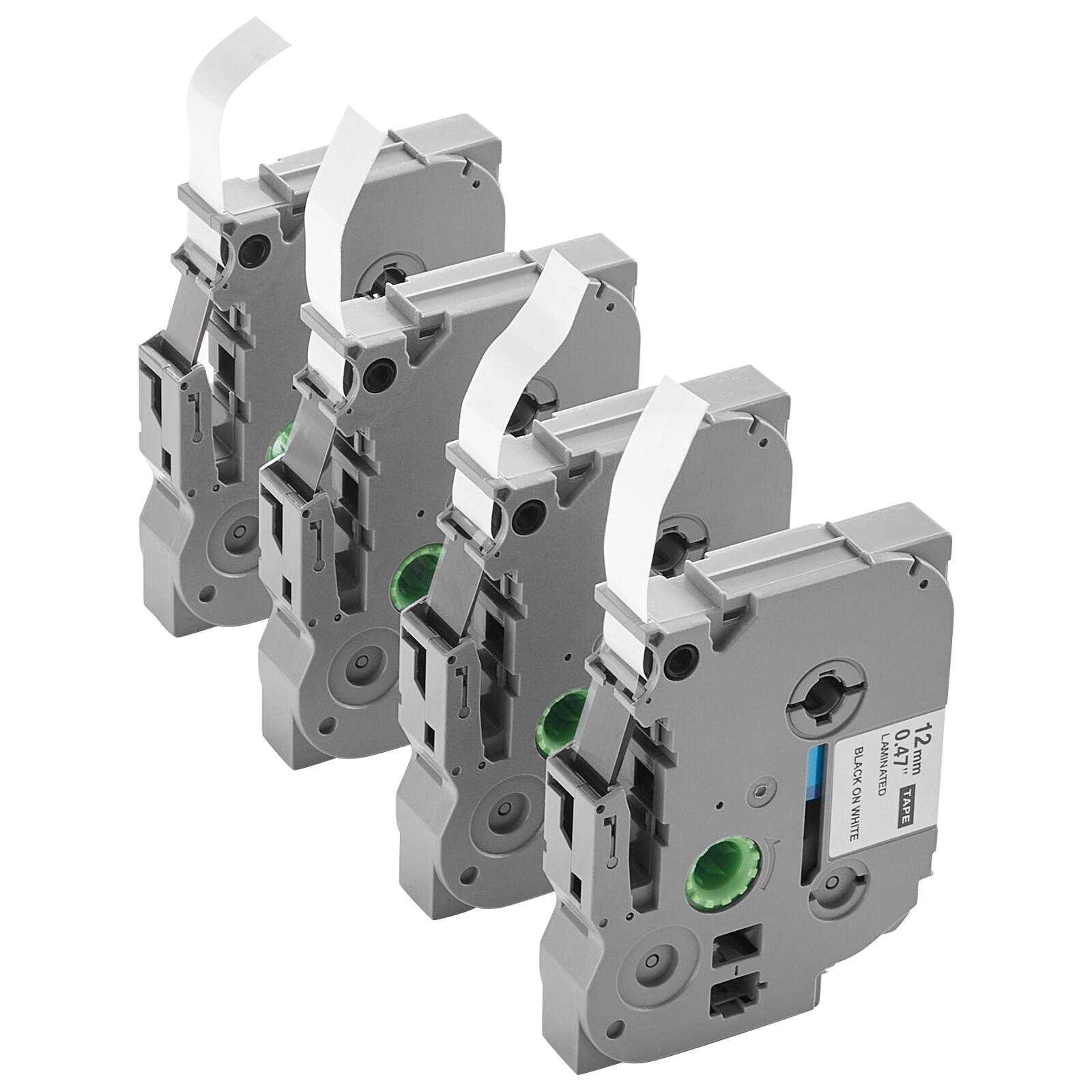 BLACK ON WHITE  
LAMINATED  
0.47" 12mm TAPE