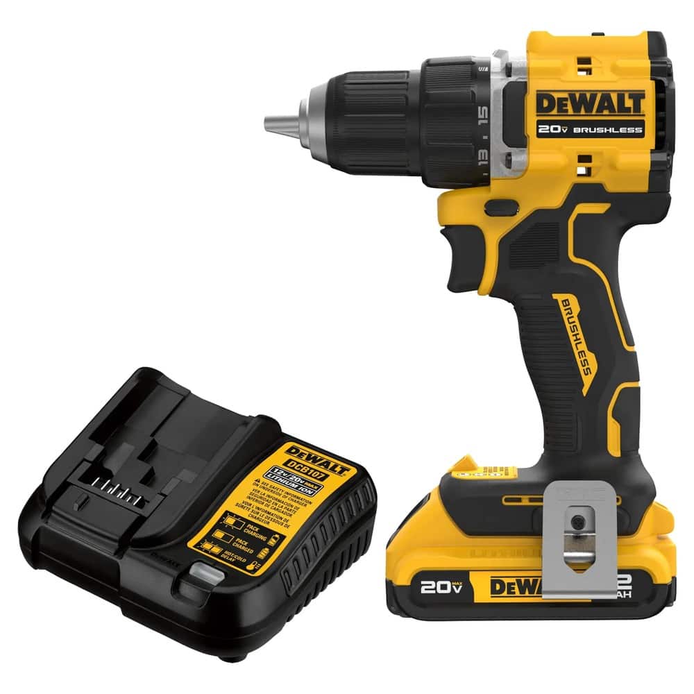 Dewalt - ATOMIC 20-Volt Lithium-Ion Cordless Compact 1/2-Inch Drill/Driver Kit with 2.0Ah Battery, Charger and Bag