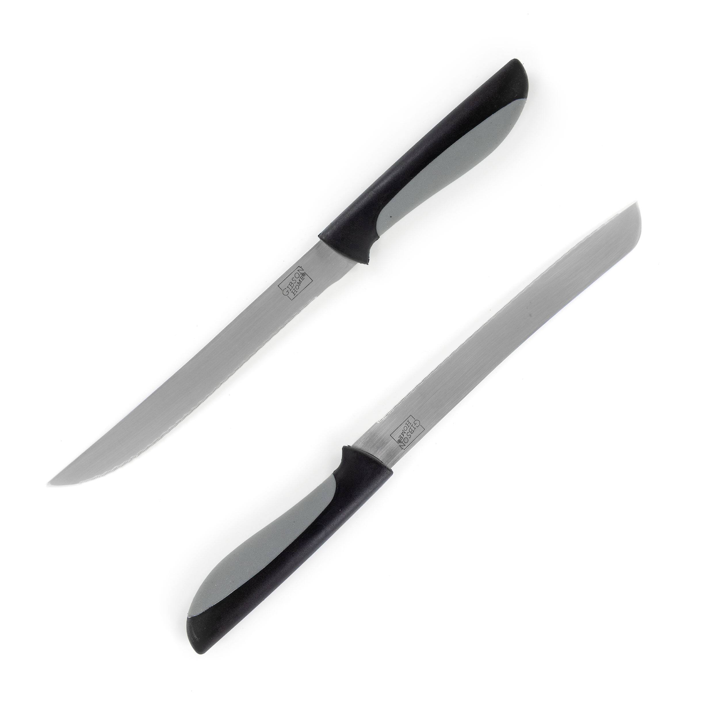 Alt View 7. Gibson - Gibson Home Dorain 14 Piece Stainless Steel Cutlery Set in Black with Wood Block - Black.