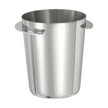 Front. Unique Bargains - 53mm Coffee Grinder Powder Cup, Stainless Steel Espresso Coffee Powder Feeder for Coffee Tamper Tool - Silver.
