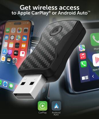 Alxum Adattatore Wireless Per Android Auto | Plug&Play Per Auto Con AA Cablata, WiFi E Bluetooth