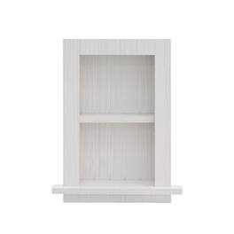 AdirHome - Wood Recessed Wall Cabinet, Built-In Shelf Storage - White