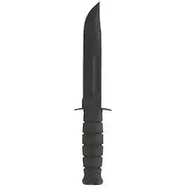 KA-BAR - 7" Fixed Blade Full-Size Straight Edge Utility Knife w/ Sheath - Black
