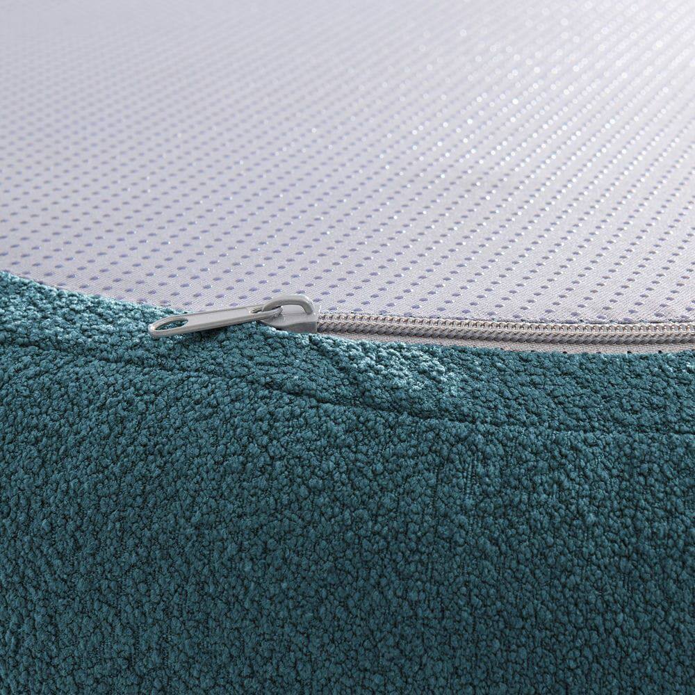 Alt View 5. Kadyn - Curved Modular Sectional Sofa, Modern Design with Lamb's Wool Fabric, Ready to Use No Assembly, Blue - Blue.