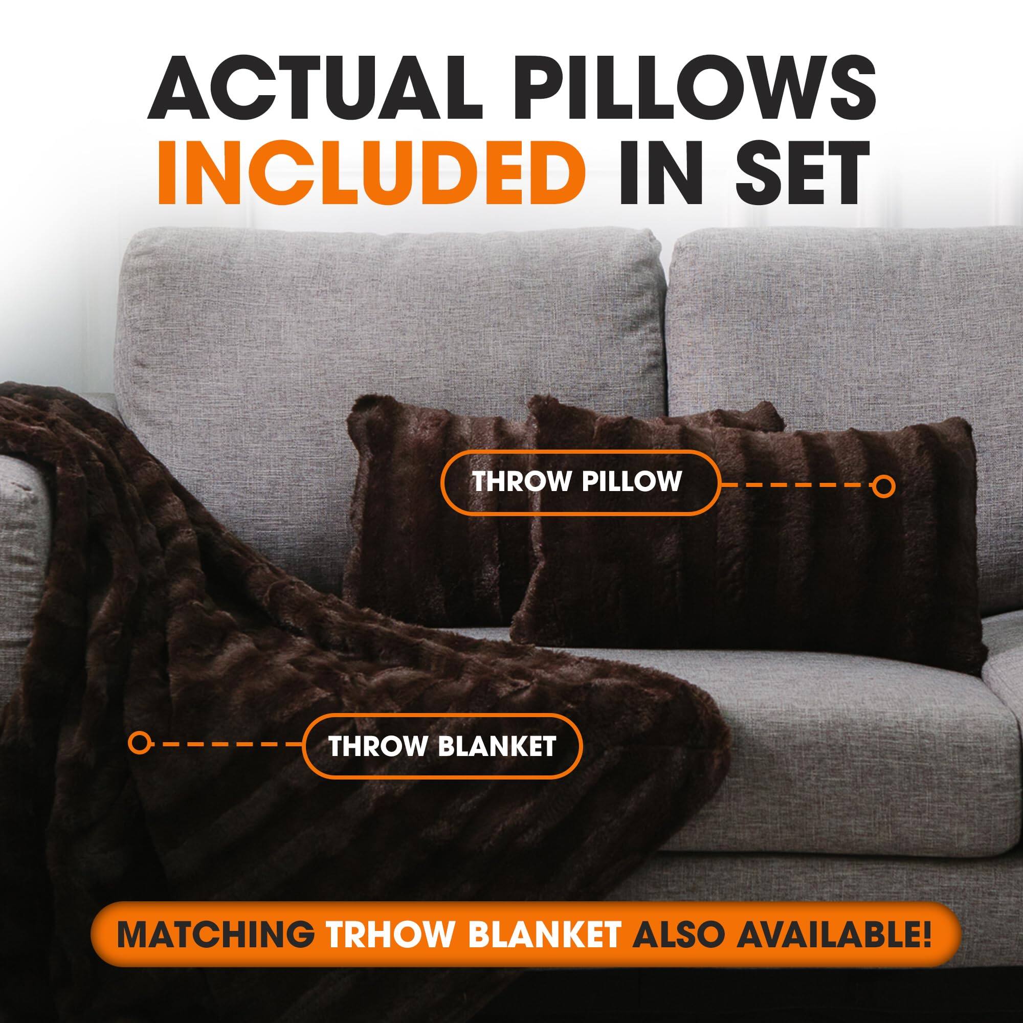 ACTUAL PILLOWS INCLUDED IN SET  
THROW PILLOW  
THROW BLANKET  
MATCHING THROW BLANKET ALSO AVAILABLE!