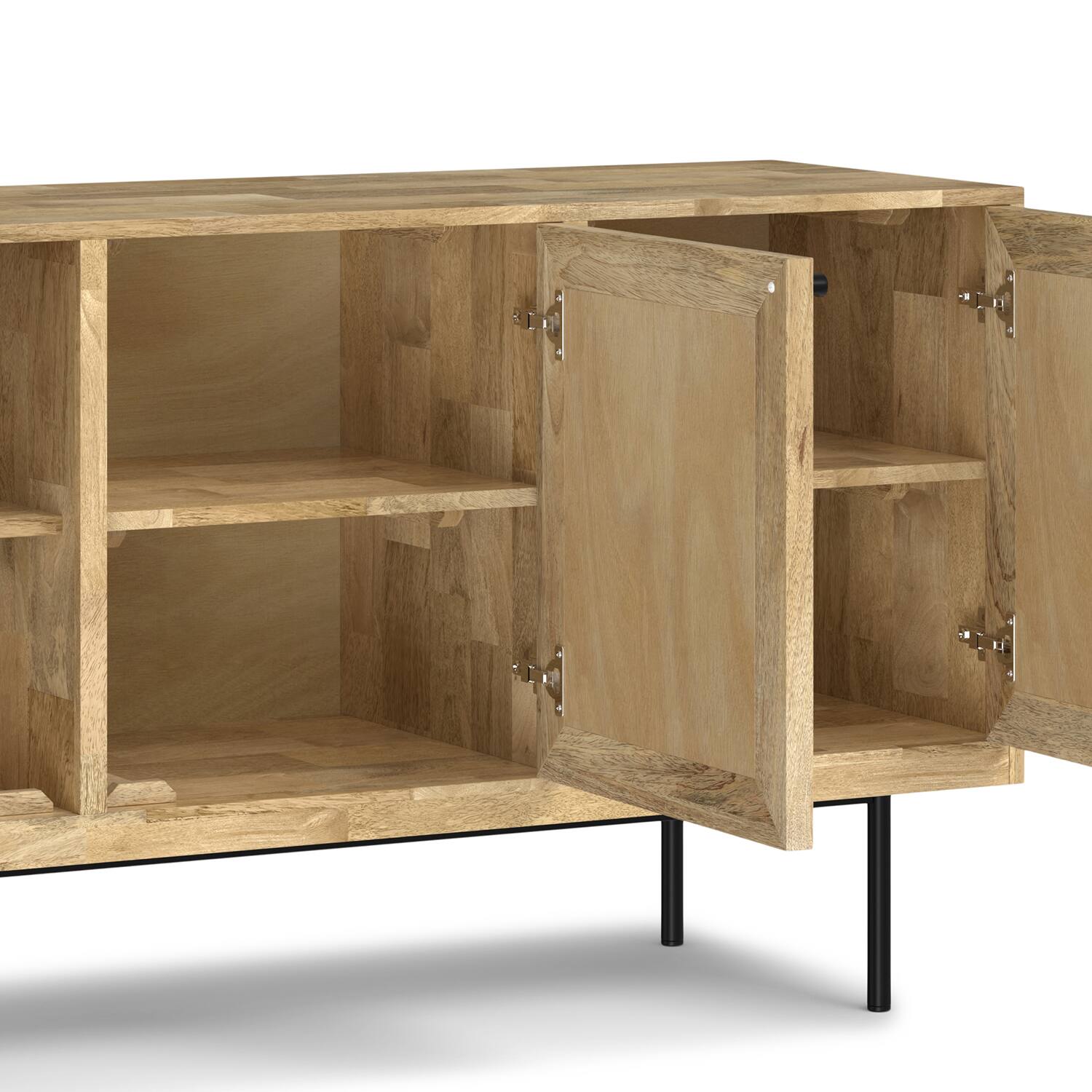 Alt View 6. Simpli Home - Reeves SOLID MANGO WOOD Sideboard Buffet in Natural - Natural.