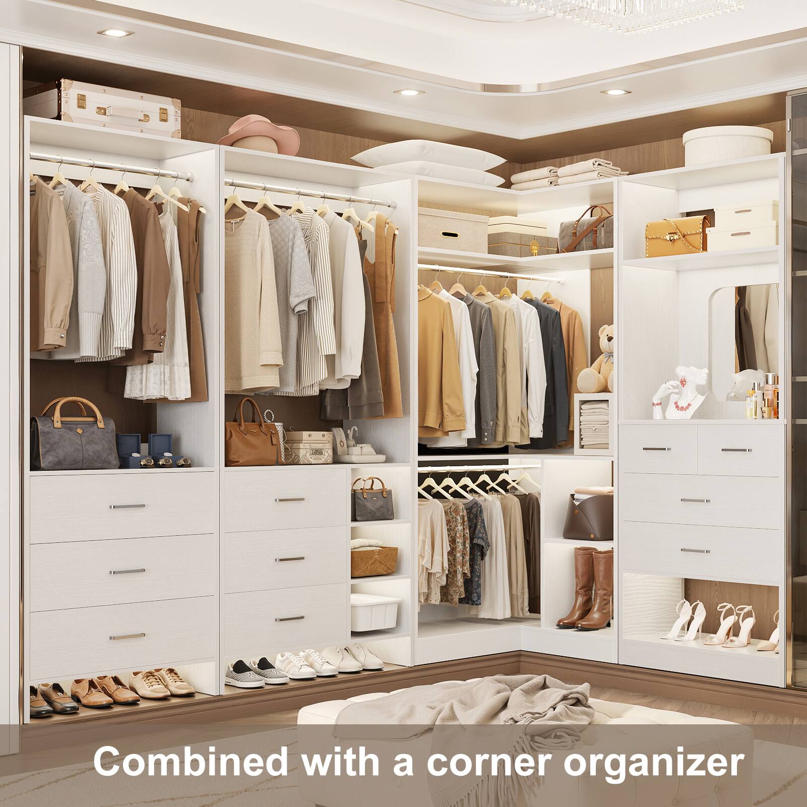 Combined with a corner organizer
