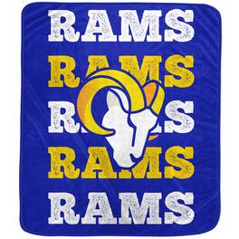 Pegasus - Los Angeles Rams 60'' x 70'' Logo Wordmark Plush Blanket - Multicolor
